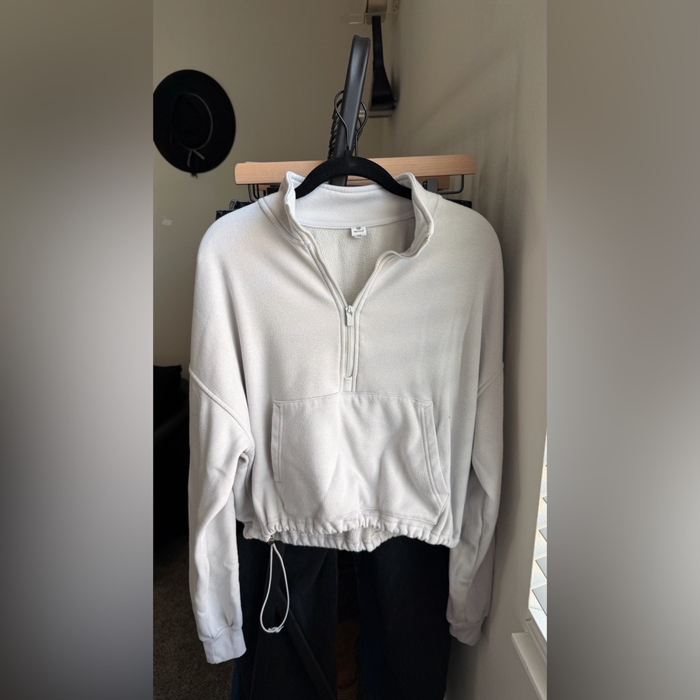 Women's Grey Half-Zip Sweater